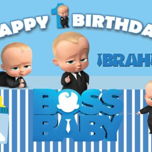 Baby Boss Blue Customized Backdrop