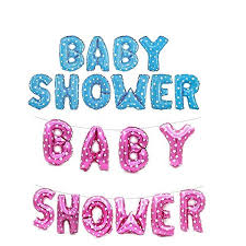 Baby Shower Foil Balloons in Blue or Pink