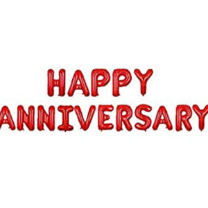 Happy Anniversary Foil Balloons in Red