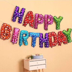 Multi Happy Birthday Foil Balloons