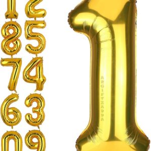 Golden Number Foil Balloon 32 inches