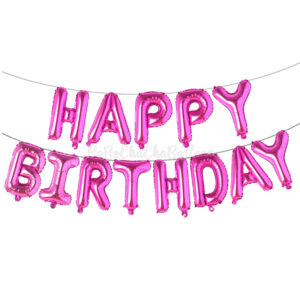 Pink Happy Birthday Foil Balloons