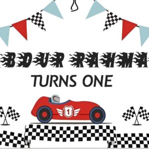 Fast One Birthday Backdrop in Red