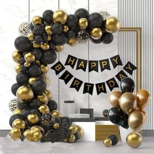 Black And Golden Birthday Set