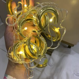 Golden led moon light for Ramadan decor